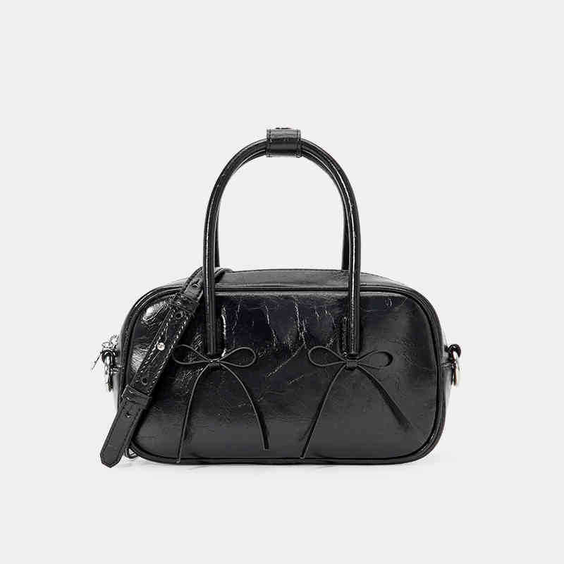 Red Bow Baguette Bag for Feminine Chic Daily Styling US Use
