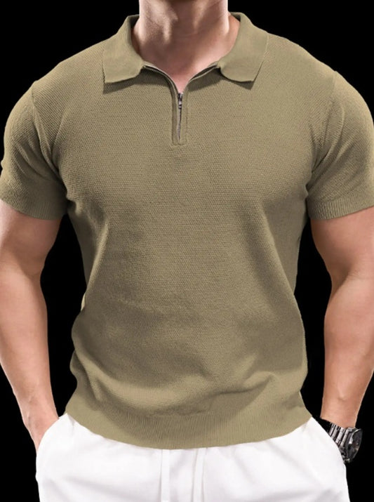 Flex Knit Active Knitted Zip Polo Global swanky 2