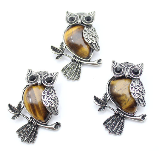 Buy DIY Alloy Owl Brooch with Crystals Stylish Pin Online