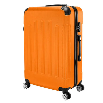 Portable 3-in-1 ABS Trolley Case Set in Orange 20inch 24inch