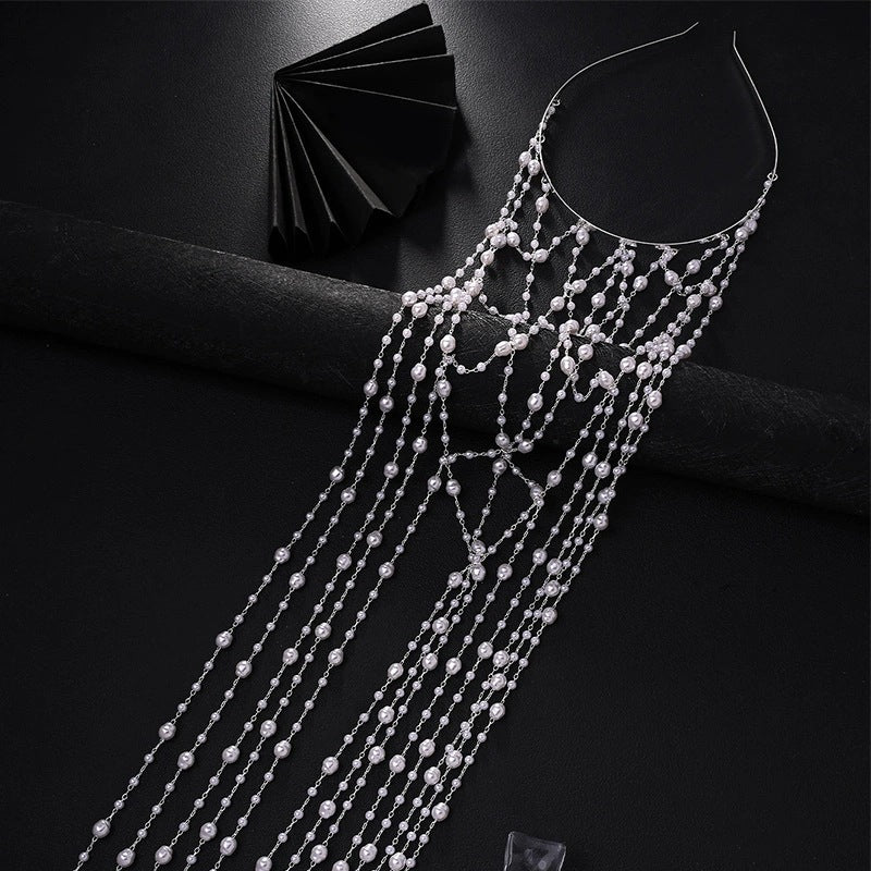 Buy Tassel Pearl Headband Hair Accessory for Women Fashion