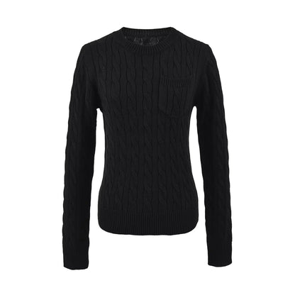 Stylish Korean-Style Relaxed Purple Sweater for Petite Women