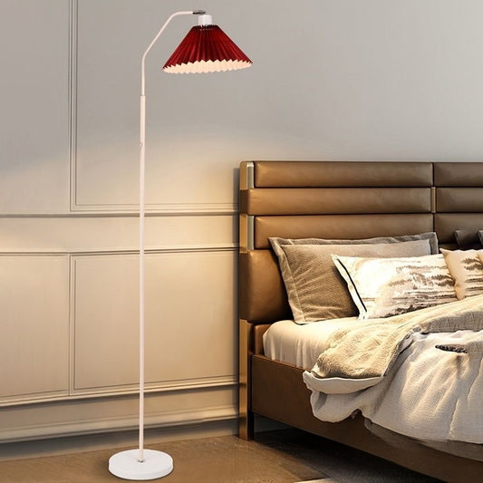 Nordic Style Vintage Pleated Floor Lamp for Home Lighting