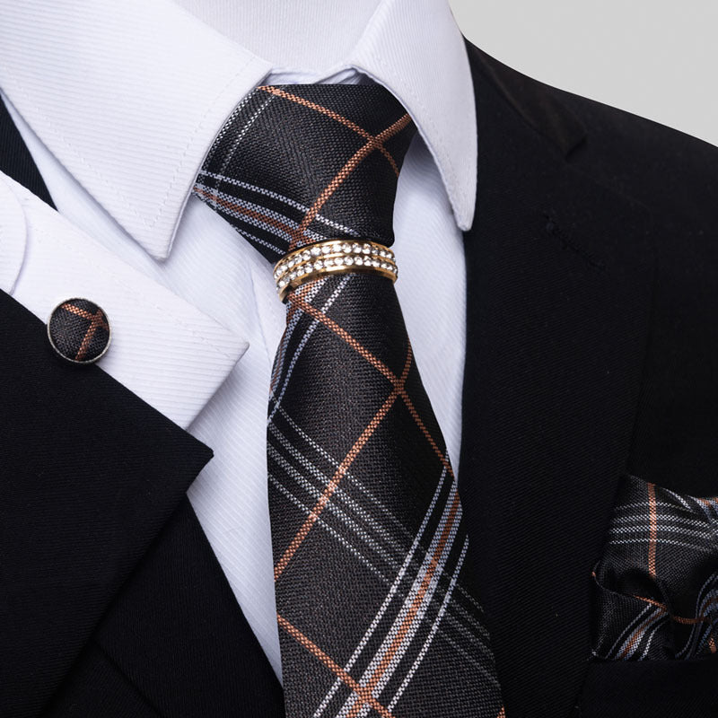 Multi Colored Striped Floral Mens Tie for Formal Party Wear