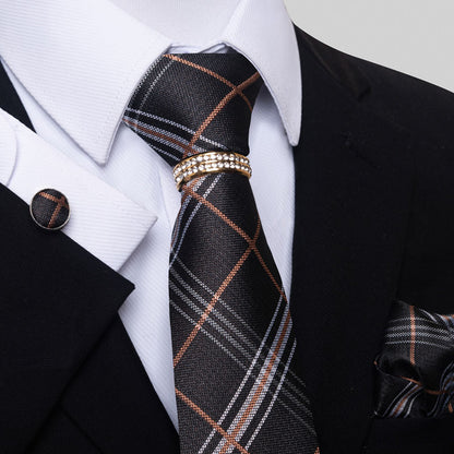 Multi Colored Striped Floral Mens Tie for Formal Party Wear