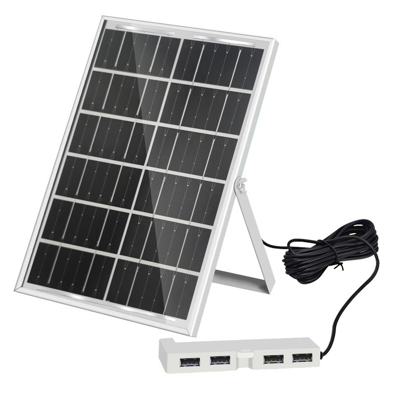 Solar USB Charger Panel with 4 Ports for Camping and Travel