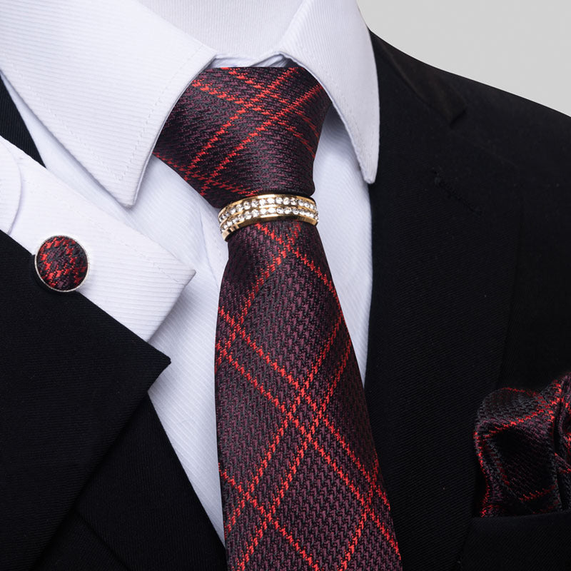 Multi Colored Striped Floral Mens Tie for Formal Party Wear
