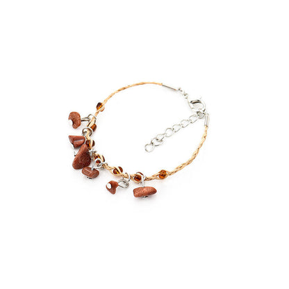 Buy Hand-Woven Raffia Pebble Bracelet & Anklet for Women