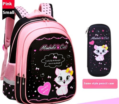 Kids School Cute Cat Print Backpack Fun & Stylish School Bag