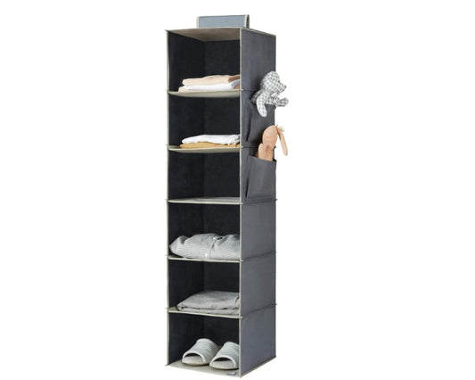 Multi-Layer Bamboo Hanging Bag – Wardrobe Storage Solution