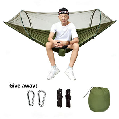 Automatic Quick Opening Mosquito Proof Camping Hammock