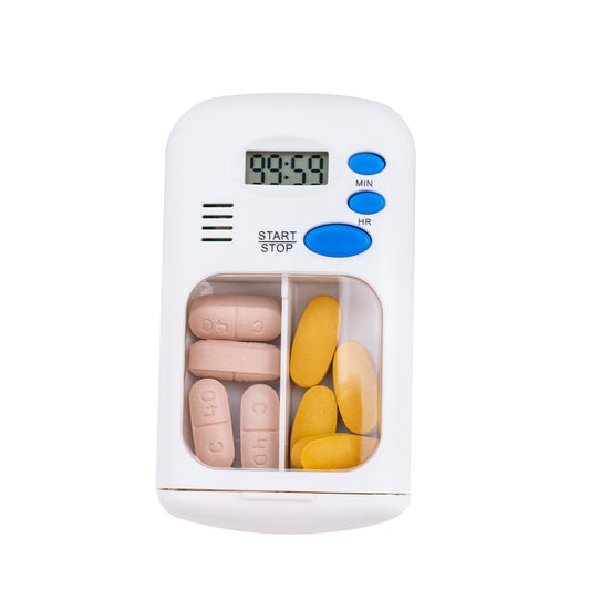 Portable Smart Pill Organizer with Timer Reminder Support