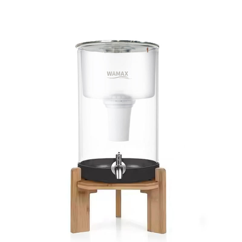 8L Glass Gravity Water Filter Dispenser