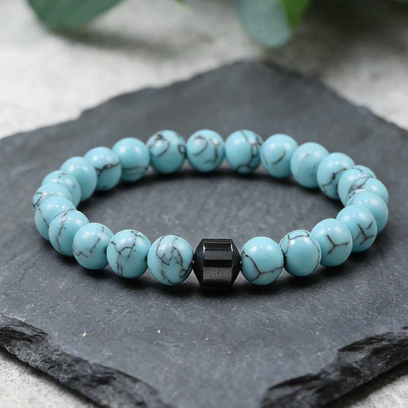 8mm Natural Stone Bracelet Handmade Round Beads