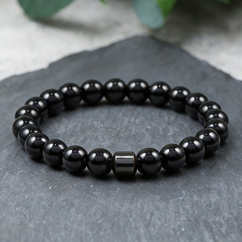 8mm Natural Stone Bracelet Handmade Round Beads