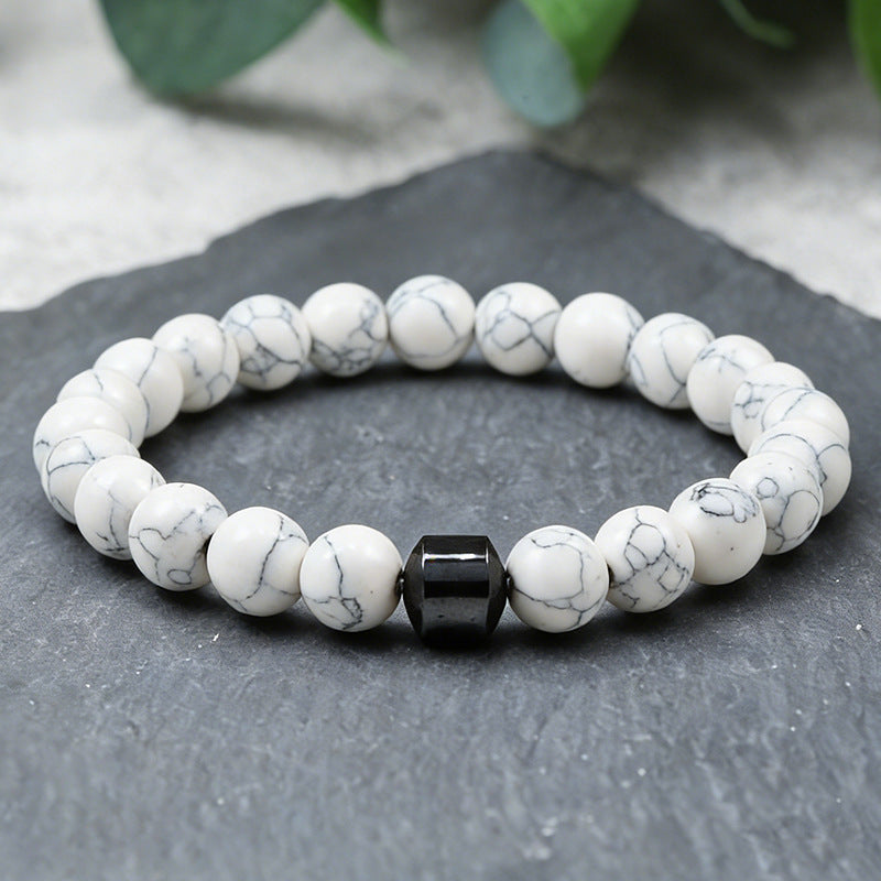 8mm Natural Stone Bracelet Handmade Round Beads