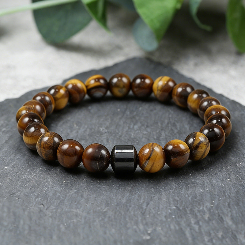8mm Natural Stone Bracelet Handmade Round Beads