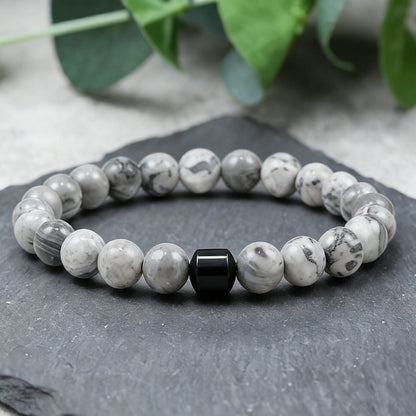 8mm Natural Stone Bracelet Handmade Round Beads
