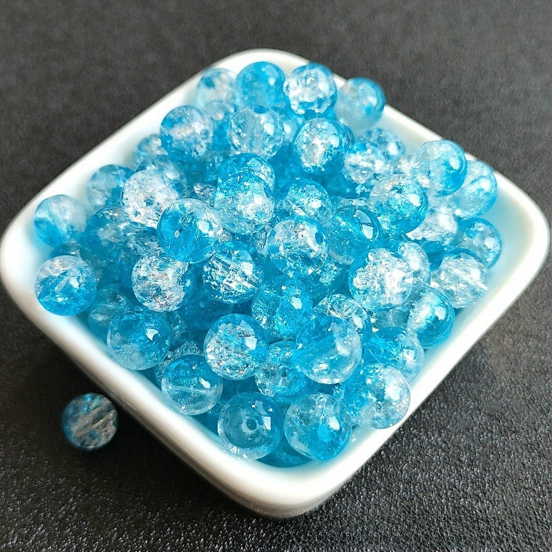 8mm two-color gradient glass beads for DIY jewelry