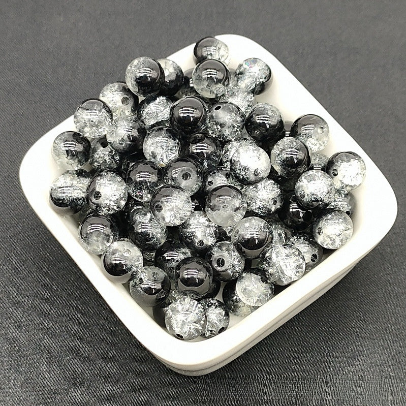 8mm two-color gradient glass beads for DIY jewelry