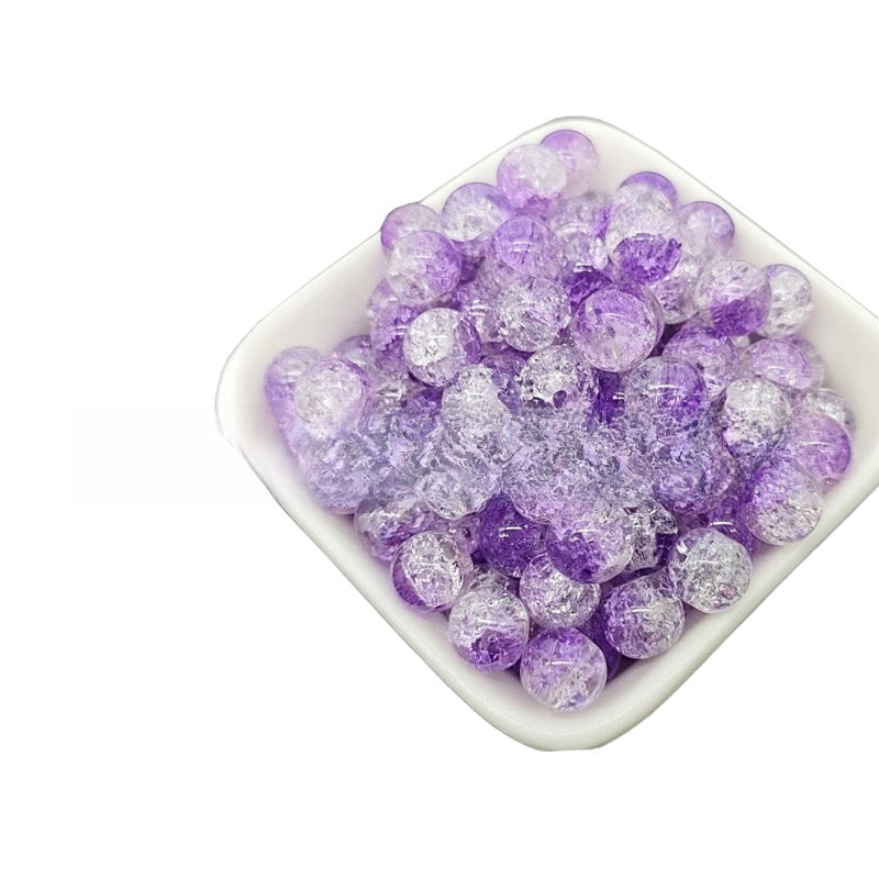 8mm two-color gradient glass beads for DIY jewelry