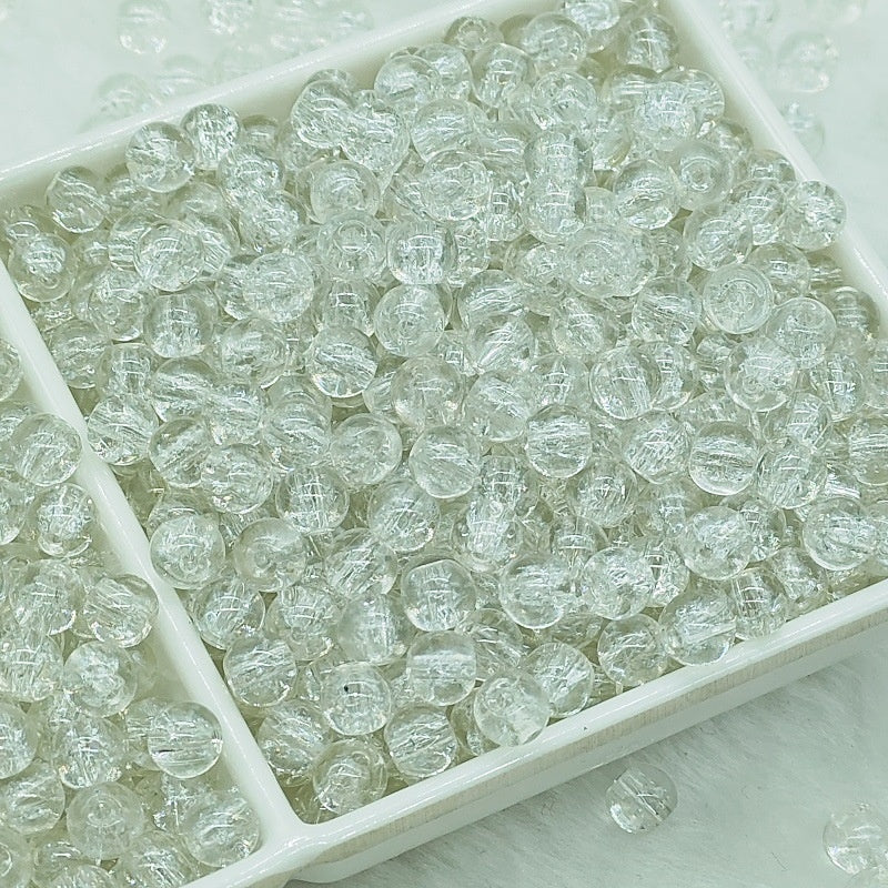 8mm two-color gradient glass beads for DIY jewelry