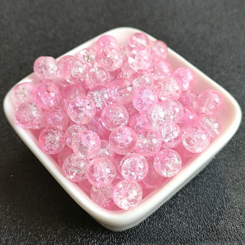 8mm two-color gradient glass beads for DIY jewelry