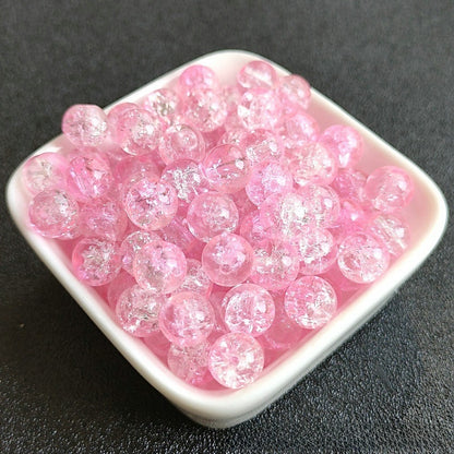 8mm two-color gradient glass beads for DIY jewelry