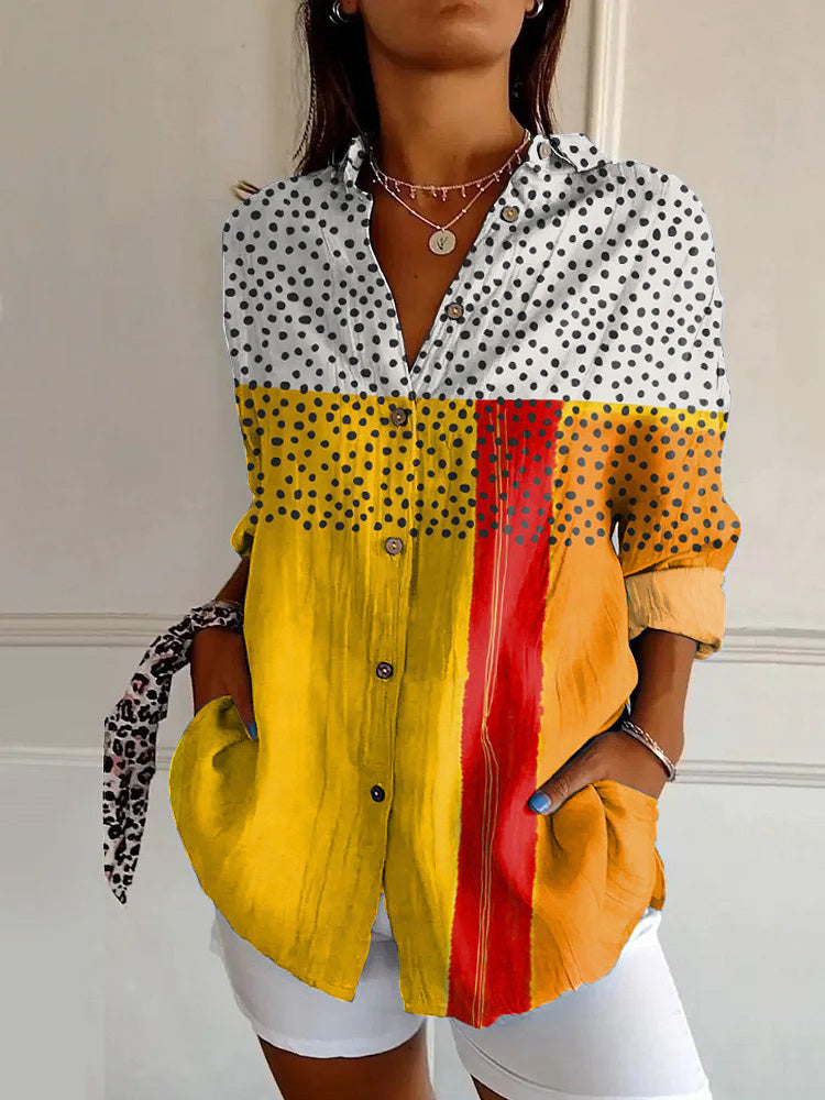 Womens Floral Pattern 3D Printed Long-Sleeve Shirt Online