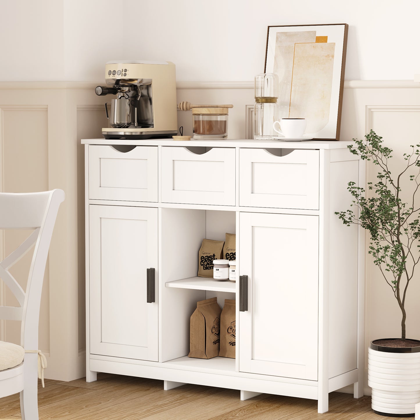 Buy Cabinets With Drawers and Shelves White Home Storage Furniture