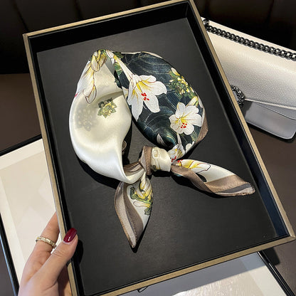 Buy Beige Silk Square Scarf for Women Versatile & Easy to Style
