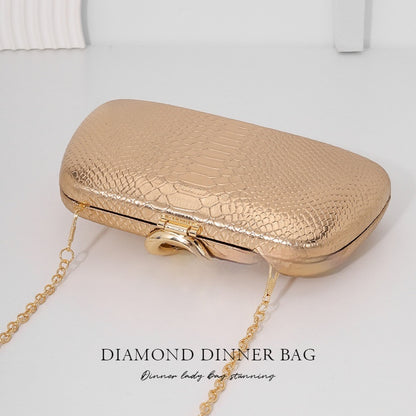 European American Snake Print Evening Tote for Women