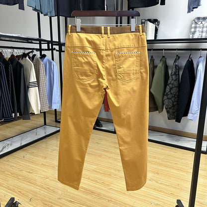 Buy Men’s Skin-Friendly Breathable Slim-Fit Cropped Pants