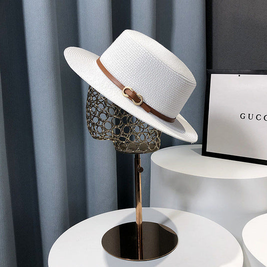 Summer beach hat for women wearing straw hats