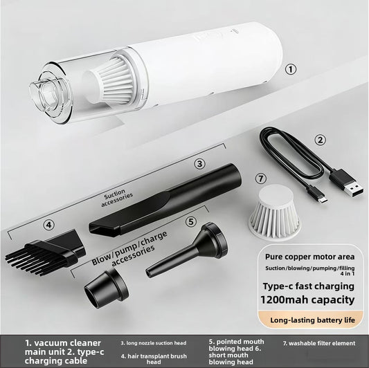Handheld Cordless Car Vacuum Cleaner Portable Strong Suction