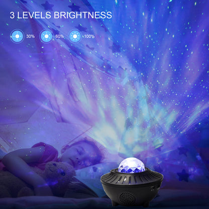 Portable LED Bluetooth Music Projector Light for Home & Party