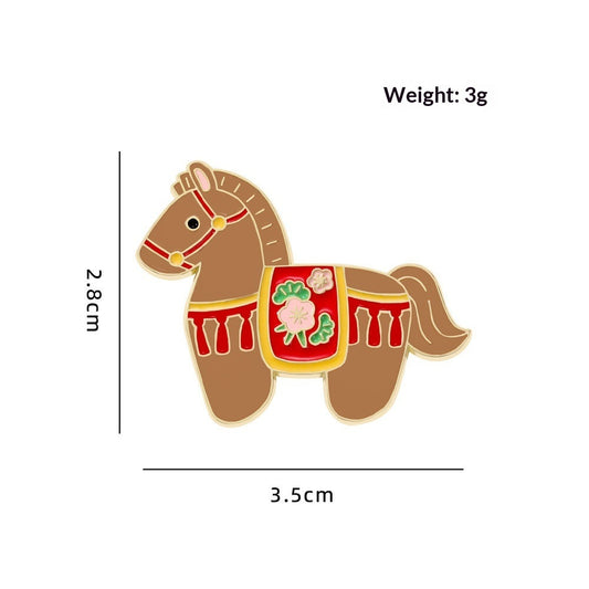Cute Animal Zodiac Year Gift Brooch Trendy Jewelry Accessory