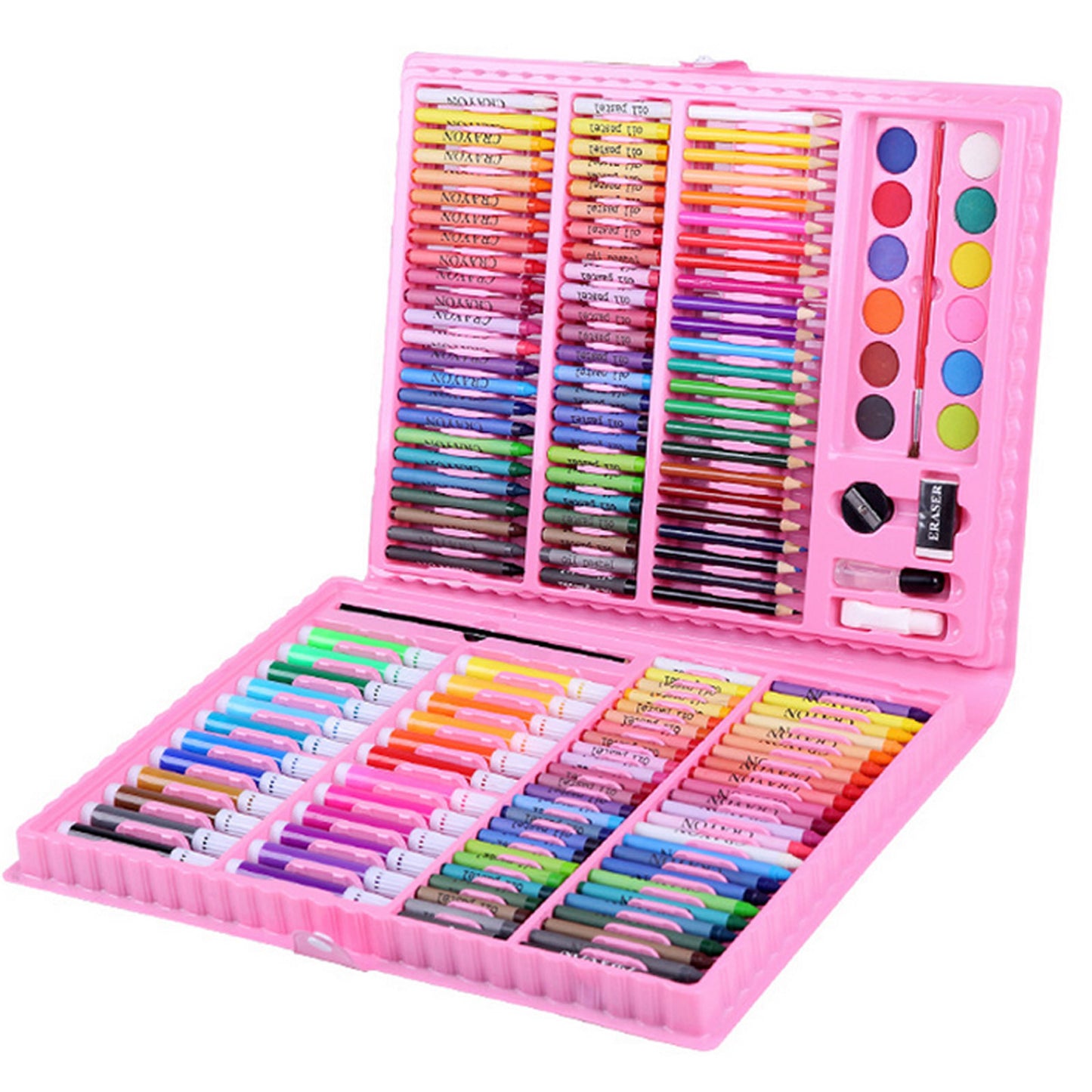 Painting Set with Oil Pastel Brushes and Watercolor Pens