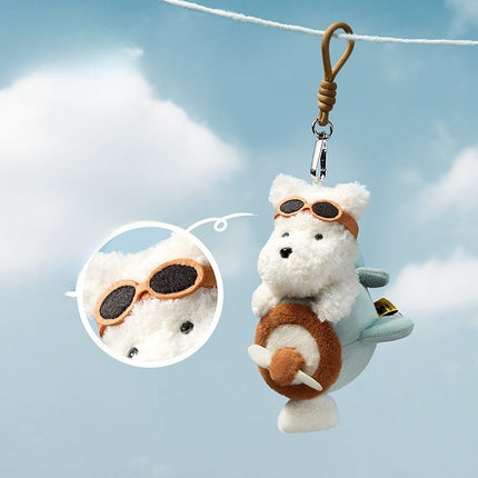 Cute West Highland Puppy Schnauzer Doll Bag Keychain Pendant