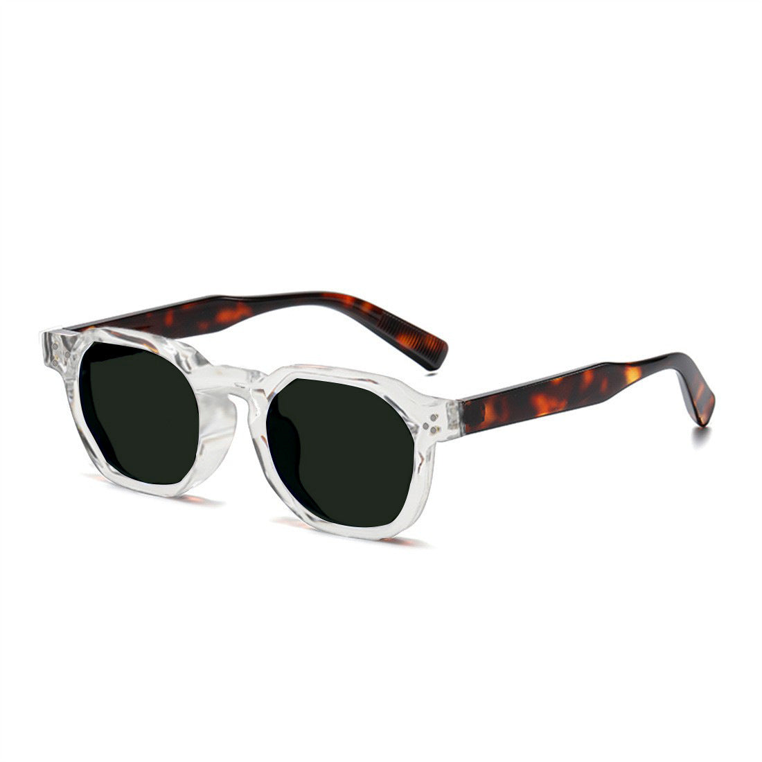 Fashion Round Frame Studded Sunglasses for Eye Protection