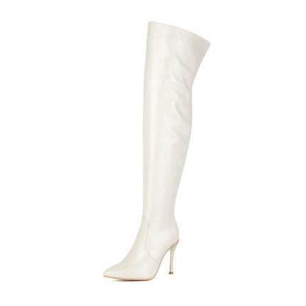 Womens Pointed-toe Stiletto-heeled Over-the-knee Boots