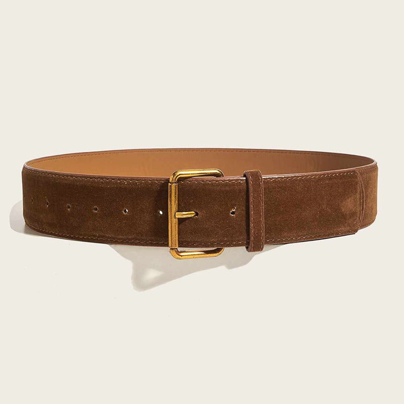 Buy Womens Wide Suede Belt High-End Minimalist Fashion Style