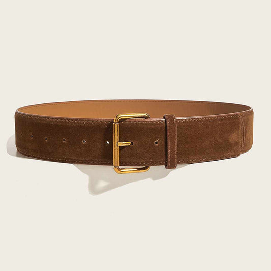 Buy Womens Wide Suede Belt High-End Minimalist Fashion Style