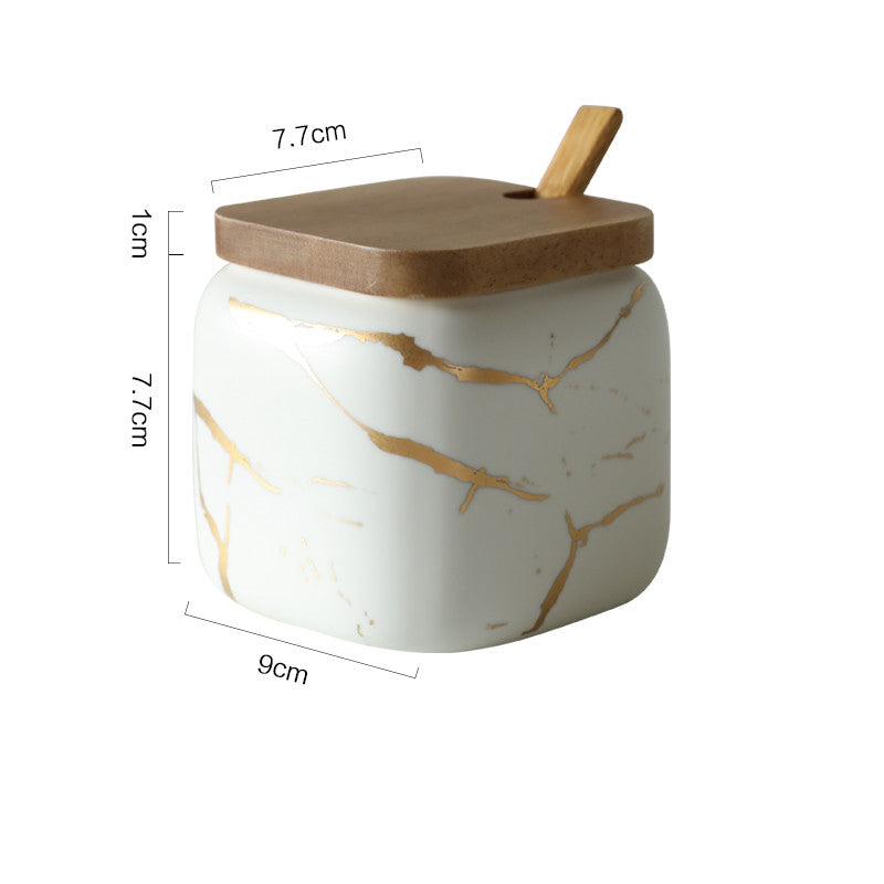 Gold Marble Jar Set – Nordic Style Kitchen Storage Containers