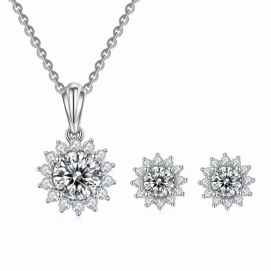 925 Silver Jewelry Set Necklace Earrings Bracelet Three-Piece
global-swanky 2