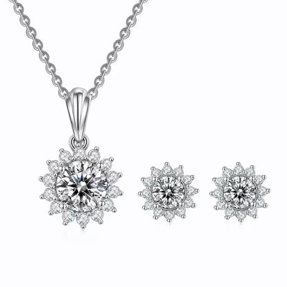 925 Silver Jewelry Set Necklace Earrings Bracelet Three-Piece
global-swanky 2
