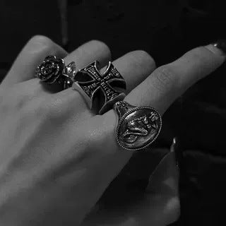 925 silver ancient portrait ring