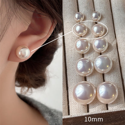 925 Silver Pearl Earrings with Steamed Bread Design