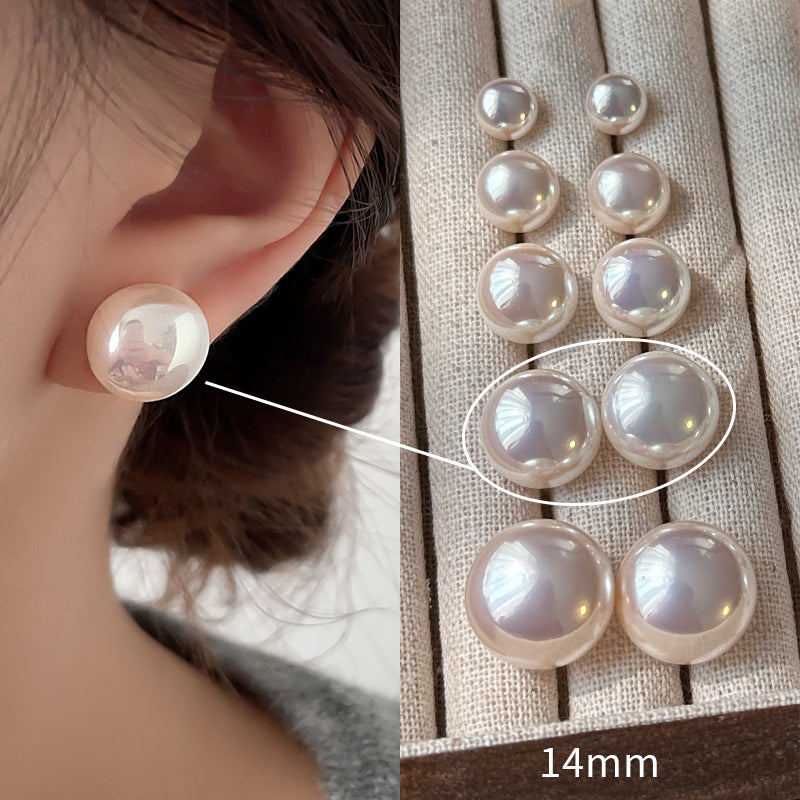 925 Silver Pearl Earrings with Steamed Bread Design