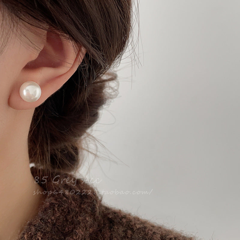 925 Silver Pearl Earrings with Steamed Bread Design